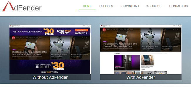 AdFender add blocker