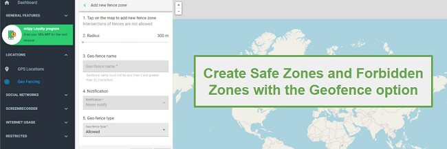 Create an mSpy geofence