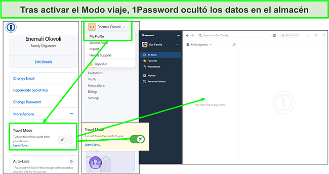 1Password tiene TravelMode.