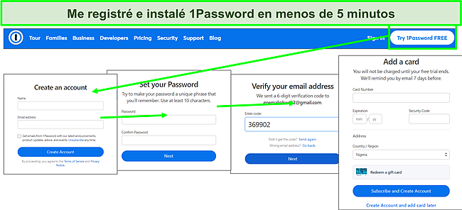 1Password es fácil de configurar.