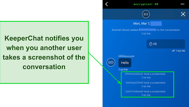 You can retract messages and set self-destruct timers on KeeperChat