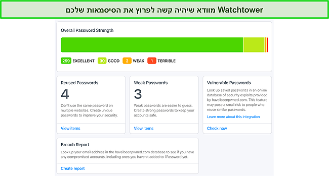 צילום מסך של דף הכניסה לחשבון 1Password's Secret Key.