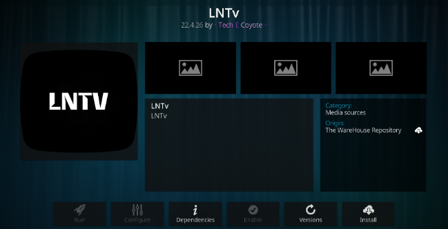 Imagem do complemento LNTV Kodi