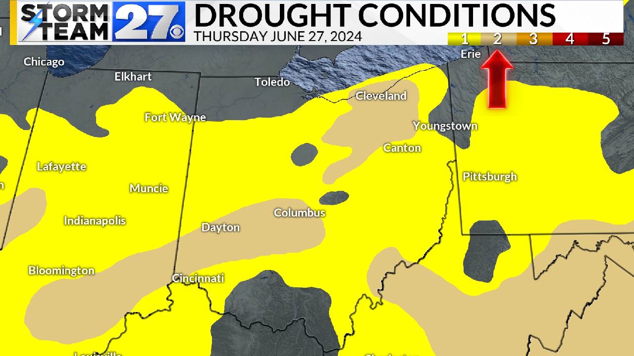 Drought monitor as of June 27, 2024