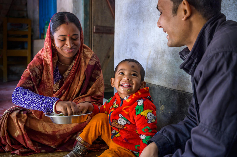 Devnath family at home in Bangladesh