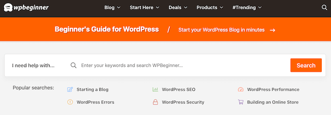 The WPBeginner homepage