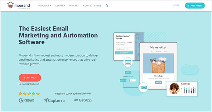 Moosend Email Marketing and List Building Tool