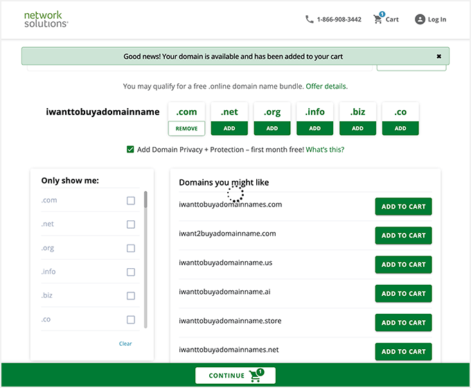 Network Solutions TLDs and Extensions