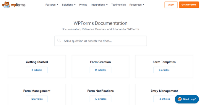 WPForms' online documentation 