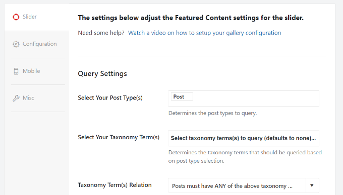 Turning pages, posts, and custom post types into sliders