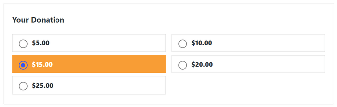 Adding suggested donation amounts to your non-profit form