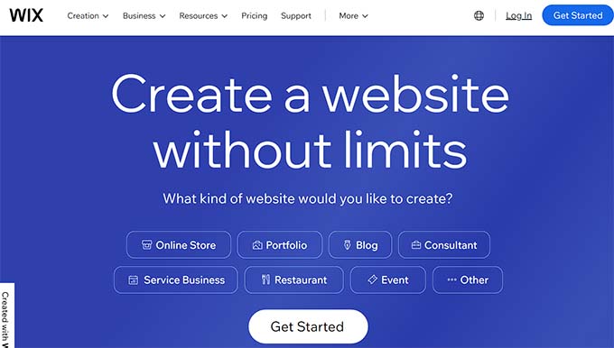 Wix website builder