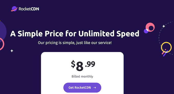 RocketCDN's pricing and plans