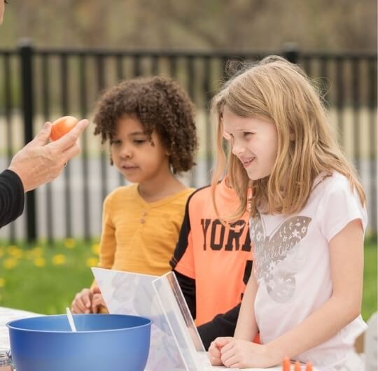 Three Children Participating In An Art Activity At Kreutz Creek Library