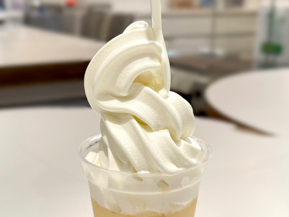 Gelato Firenze (ジェラート フィレンツェ) で固めプリンの上にソフトクリームが乗った「フィレンツェプリン」食べた！／横浜ランドマークタワー