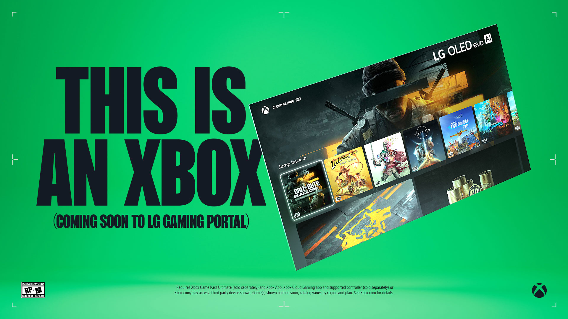 LG Xbox Cloud Gaming Hero Image