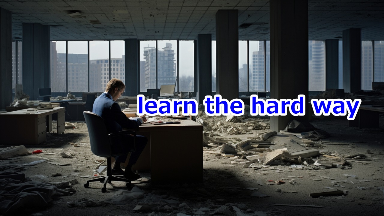 learn the hard way 身をもって知る