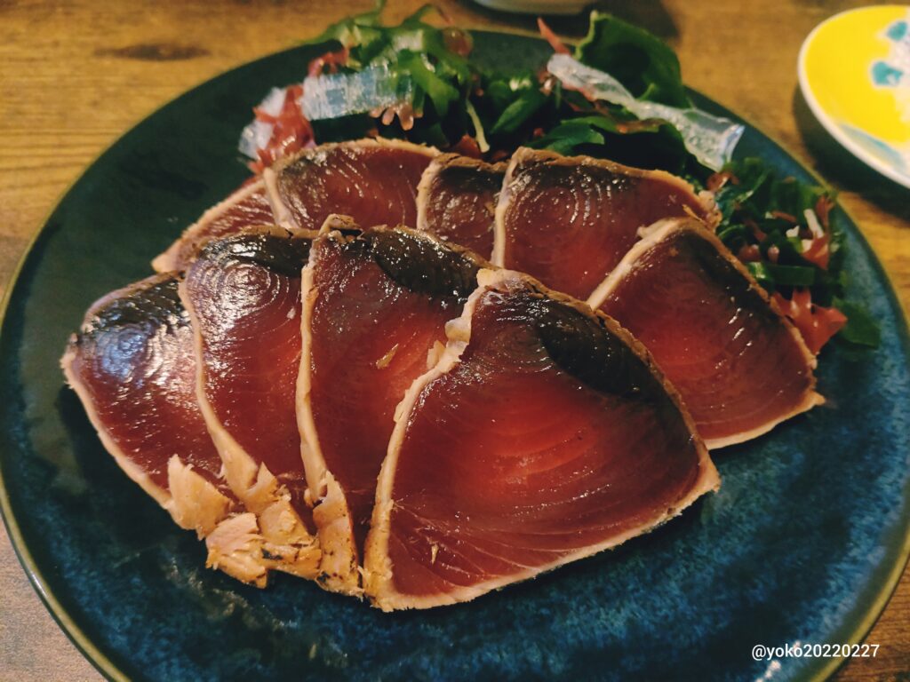 永盛丸漁獲一本釣り鰹たたき