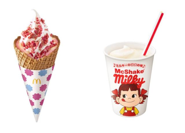 【本日発売】マクドナルド×ミルキーが夢のコラボ♪ 「ミルキーのままの味」シェイクとアイスを発売するよ〜